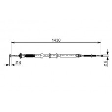 1 987 482 389 BOSCH Тросик, cтояночный тормоз