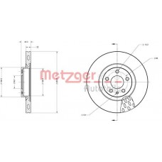 6110084 METZGER Гальмівний диск