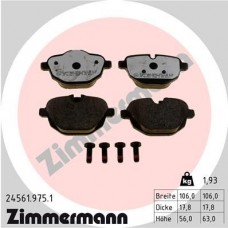 24561.975.1 ZIMMERMANN Комплект гальмівних колодок дисковий гальм
