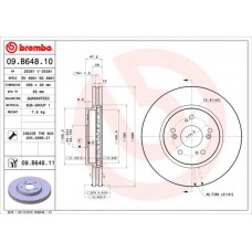 09.B648.11 BREMBO Гальмівний диск