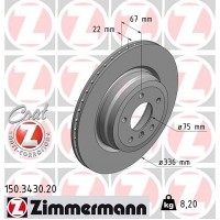 150.3430.20 ZIMMERMANN Гальмівний диск