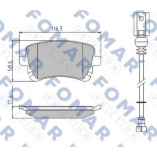FO 936681 FOMAR Friction Комплект гальмівних колодок дисковий гальм
