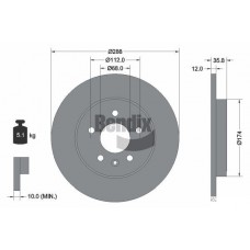 BDS1685 BENDIX Braking Гальмівний диск