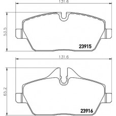 PCP1028 DON Комплект гальмівних колодок дисковий гальм