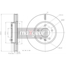 19-2369 MAXGEAR Гальмівний диск