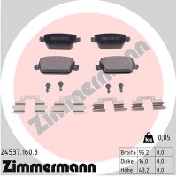 24537.160.3 ZIMMERMANN Комплект гальмівних колодок дисковий гальм