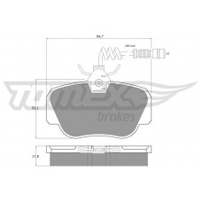 TX 10-381 TOMEX Brakes Комплект гальмівних колодок дисковий гальм