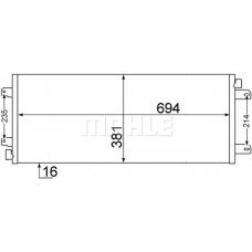 AC 527 000S MAHLE Конденсатор кондиціонера