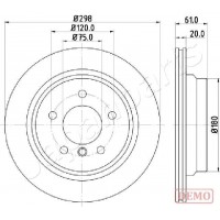 DP-0122C JAPANPARTS Гальмівний диск