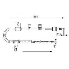 1 987 482 074 BOSCH Тросик, cтояночный тормоз