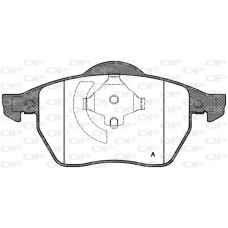 BPA0390.20 OPEN PARTS Комплект гальмівних колодок дисковий гальм