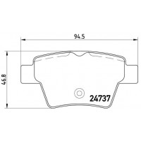 P 61 100 BREMBO Комплект гальмівних колодок дисковий гальм