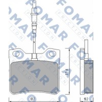 FO 454881 FOMAR Friction Комплект гальмівних колодок дисковий гальм
