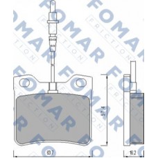 FO 454881 FOMAR Friction Комплект гальмівних колодок дисковий гальм