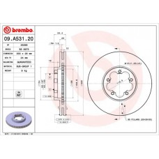 09.A531.20 BREMBO Гальмівний диск
