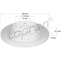 401928 TOPRAN Гальмівний диск