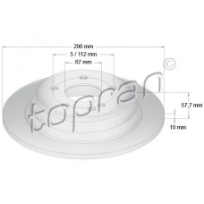 401928 TOPRAN Гальмівний диск