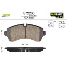 872200 VALEO Комплект гальмівних колодок дисковий гальм