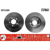 DF4385 TRW Гальмівний диск
