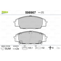 598907 VALEO КомплеК т гальмівних колодок, дискове гальмо