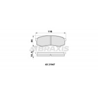 AA0197 BRAXIS Комплект гальмівних колодок дисковий гальм