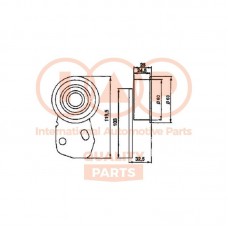 127-06040 IAP QUALITY PARTS Натяжний ролик ремінь ГРМ