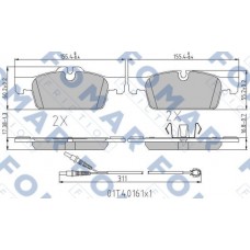 FO 337581 FOMAR Friction Комплект гальмівних колодок дисковий гальм
