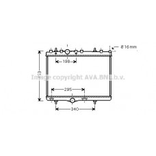 PE2255 AVA QUALITY COOLING Радіатор охолодження двигуна