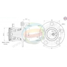 70-080036 MULTIPARTS Комплект підшипника ступиці колеса
