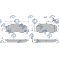 FO 898281 FOMAR Friction Комплект гальмівних колодок дисковий гальм