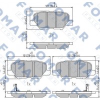 FO 249781 FOMAR Friction Комплект гальмівних колодок дисковий гальм