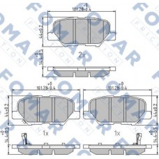 FO 249781 FOMAR Friction Комплект гальмівних колодок дисковий гальм