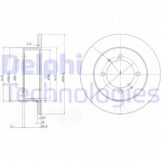 BG3609 DELPHI Гальмівний диск