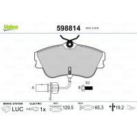 598814 VALEO Комплект гальмівних колодок дисковий гальм
