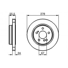 0 986 479 133 BOSCH Гальмівний диск