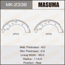 MK-2338 MASUMA Комплект гальмівних колодок