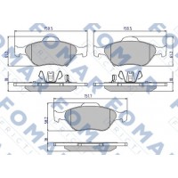 FO 800281 FOMAR Friction Комплект гальмівних колодок дисковий гальм