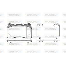 P7663.10 WOKING Комплект гальмівних колодок дисковий гальм