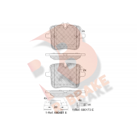 RB2308 R BRAKE Комплект гальмівних колодок дисковий гальм