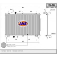 119.103 AHE Радіатор охолодження двигуна
