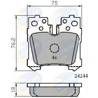 CBP01722 COMLINE Комплект гальмівних колодок дисковий гальм