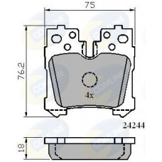 CBP01722 COMLINE Комплект гальмівних колодок дисковий гальм