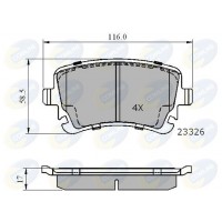 CBP01313 COMLINE Комплект гальмівних колодок дисковий гальм