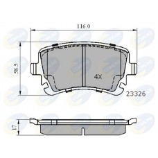 CBP01313 COMLINE Комплект гальмівних колодок дисковий гальм