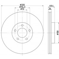 8DD 355 117-891 HELLA Гальмівний диск