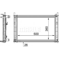 CR 1356 000S MAHLE Радіатор охолодження двигуна
