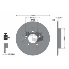 BDS1966 BENDIX Braking Гальмівний диск