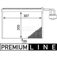 AE 63 000P MAHLE Випарник кондиціонера