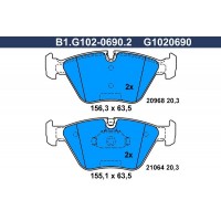 B1.G102-0690.2 GALFER Комплект гальмівних колодок дисковий гальм