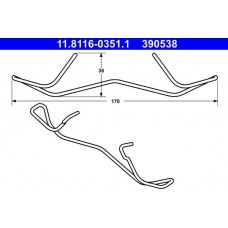 11.8116-0351.1 ATE Пружина, Гальмівний супорт